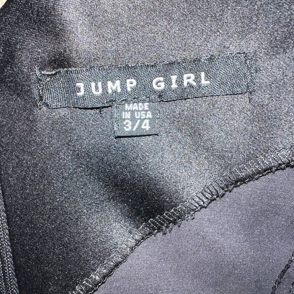 Macy's Cocktail Attire | Jump Girl Black Satin Dress - Picture 5 of 6